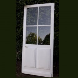 Glass door 93,8x211cm old oak