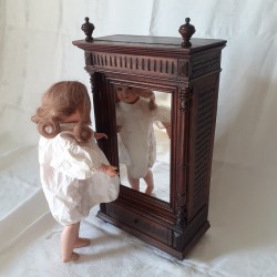 Antique doll's wardrobe,...
