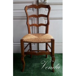 Chaise paillée style Louis XV