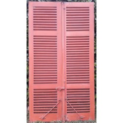 Pair (2) of large louvered...